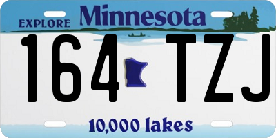 MN license plate 164TZJ