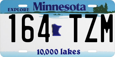 MN license plate 164TZM