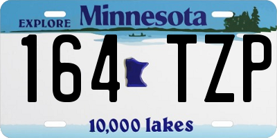 MN license plate 164TZP