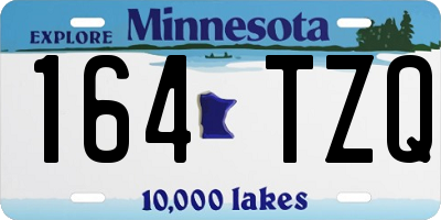 MN license plate 164TZQ