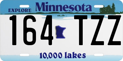 MN license plate 164TZZ
