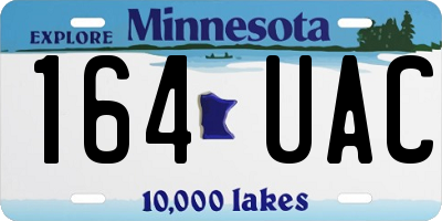 MN license plate 164UAC