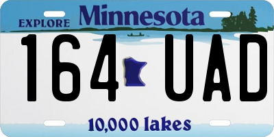 MN license plate 164UAD