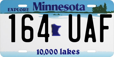 MN license plate 164UAF