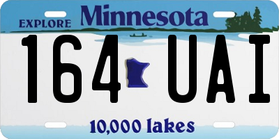 MN license plate 164UAI