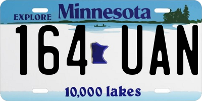 MN license plate 164UAN