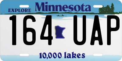 MN license plate 164UAP