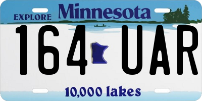 MN license plate 164UAR