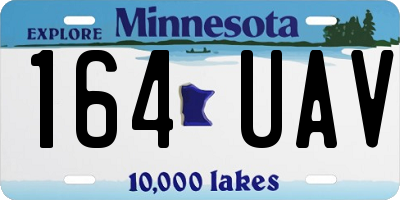MN license plate 164UAV