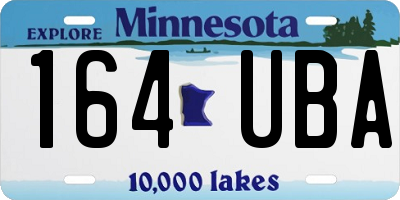 MN license plate 164UBA