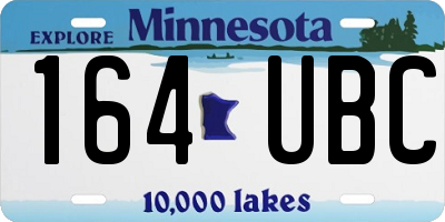 MN license plate 164UBC