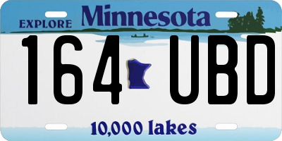 MN license plate 164UBD