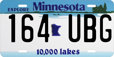 MN license plate 164UBG