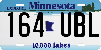 MN license plate 164UBL