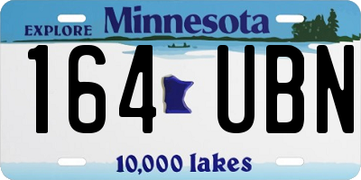 MN license plate 164UBN