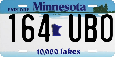 MN license plate 164UBO