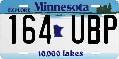 MN license plate 164UBP