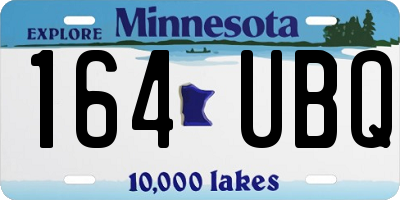 MN license plate 164UBQ