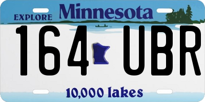 MN license plate 164UBR
