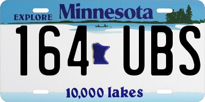 MN license plate 164UBS