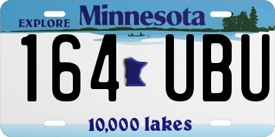 MN license plate 164UBU