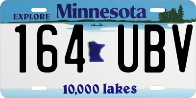 MN license plate 164UBV