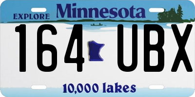 MN license plate 164UBX