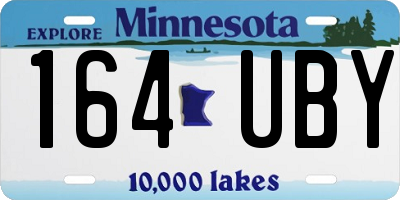 MN license plate 164UBY