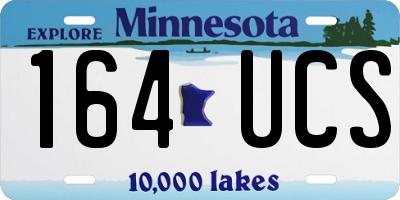 MN license plate 164UCS