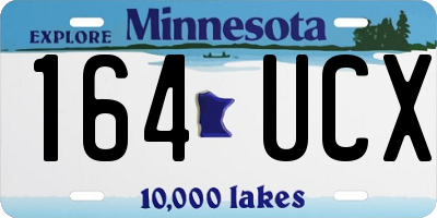 MN license plate 164UCX