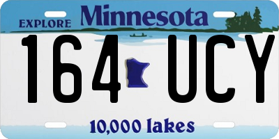 MN license plate 164UCY