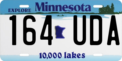 MN license plate 164UDA