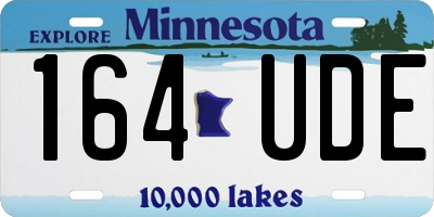 MN license plate 164UDE