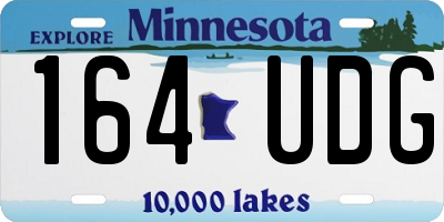 MN license plate 164UDG