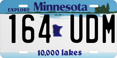 MN license plate 164UDM