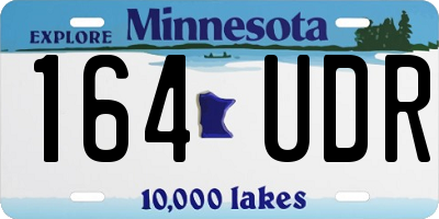 MN license plate 164UDR