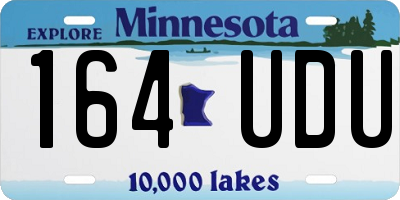 MN license plate 164UDU