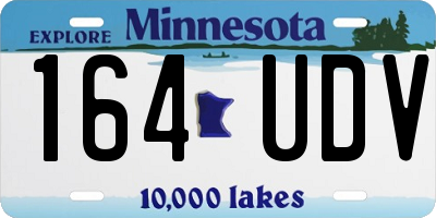 MN license plate 164UDV