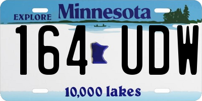 MN license plate 164UDW