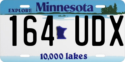 MN license plate 164UDX