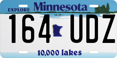 MN license plate 164UDZ