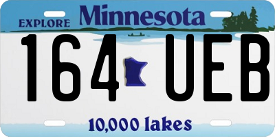 MN license plate 164UEB