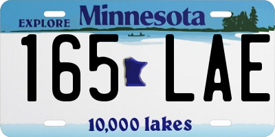 MN license plate 165LAE