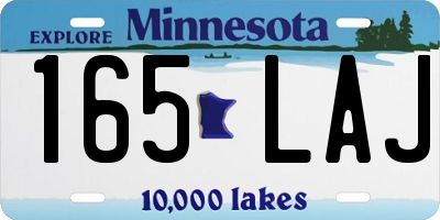 MN license plate 165LAJ