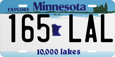 MN license plate 165LAL