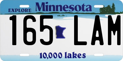 MN license plate 165LAM