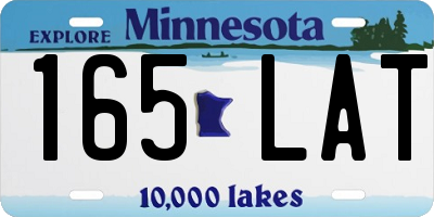 MN license plate 165LAT