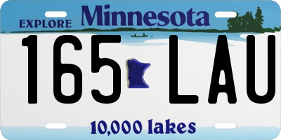 MN license plate 165LAU
