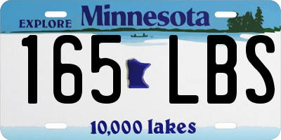 MN license plate 165LBS