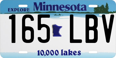 MN license plate 165LBV